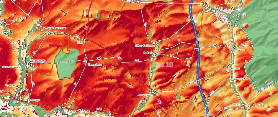 InfoSIG-QGIS-ENR4 nombre d'éoliennes visibles